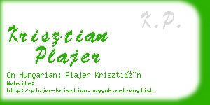 krisztian plajer business card